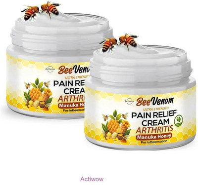 ACTIWOW Bee Venom Honey Pain Relief Joints And Tendon Pain Cream Cream(2 x 50 g)