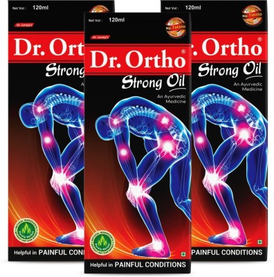 Dr. Ortho Ayurvedic Strong Oil for Joints Pain Liquid(3 x 120 ml)