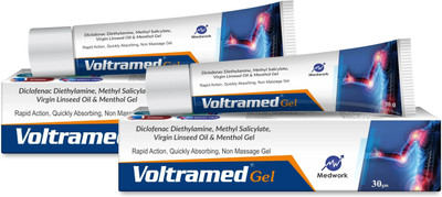 Medwork Voltramed Pain Relief Gel | Diethylamine Virgin Linseed Oil Methyl Salicylate Gel(2 x 30 g)