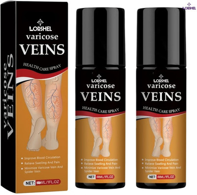 LORSHEL Vericose vein spray for easing leg vein pain and varicose vein symptoms Liquid(2 x 50 ml)