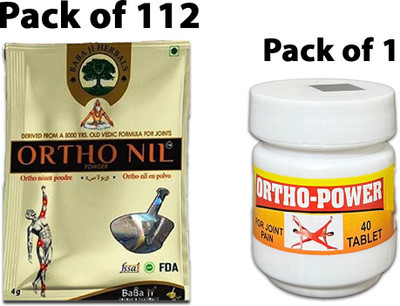 Eazybits 112 orthonil powder For Joint Pain + 1 Ortho Power Tablet (1 x 40 Units) Powder(112 x 1 Units)
