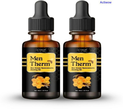 ACTIWOW Men Therm Bee Venom Heating Oil for Tough Training Days Liquid(2 x 15 ml)