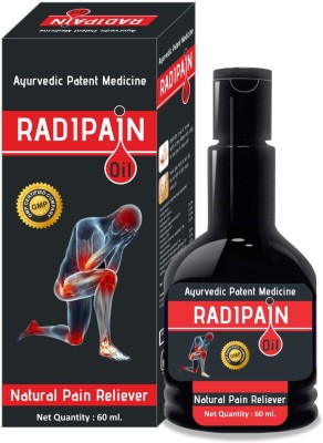 Radipain Ayurvedic Pain Relief Massage Oil For Joint Back & Muscle Pain (Pack of 5) Liquid(5 x 60 ml)