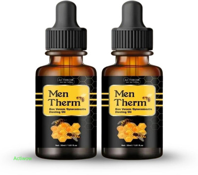 ACTIWOW Men Therm Bee Venom Heating Oil for Arm Curl Burnout Relief Liquid(2 x 15 ml)