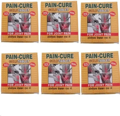 JRA Cure Pain Cure Gold Tablet Ayurvedic Joint Pain Relief Tablets pack of 6 Tablets-240 Tablets(6 x 40 Units)