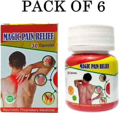 HARBORZA MAGIC PAIN RELIEF AYUVEDIC 30 CAPSULE FOR ALL TYPE PAIN RELIEF (PACK OF-6) Tablets(6 x 30 Units)