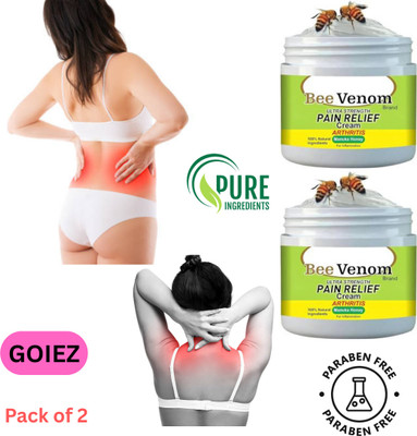 GOIEZ Bee Venom Cream For Joint And Muscle Pain Relief, Daily Use (pack Of 2) Cream(2 x 100 g)