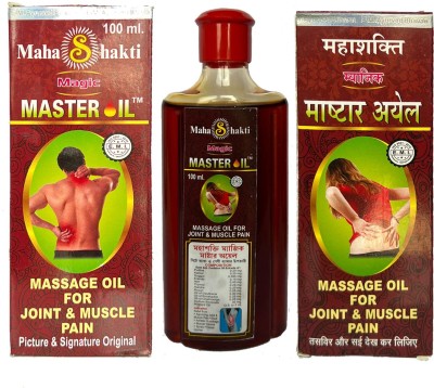 JRA Cure Mahashakti master oil for joint & muscle Pain pack of 6 Liquid(6 x 100 ml)