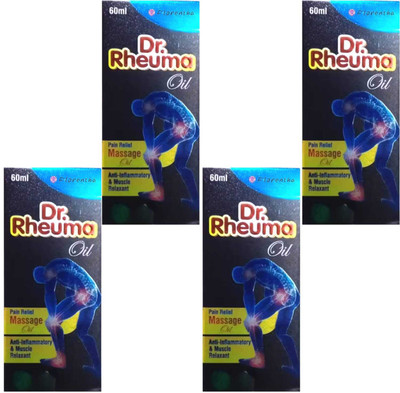 FLORENTHA DR-RHEUMA PAIN OIL FOR BEST & FAST PAIN RELIEF OF MANY BODY PAIN PACK OF 4 Liquid(4 x 60 ml)
