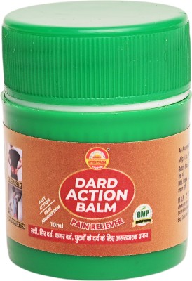 Action Pharma Dard Action Balm 10gm (Pack of 8) | Suitable in Cold, Headache, Joint Pain Balm(8 x 0.5 Units)