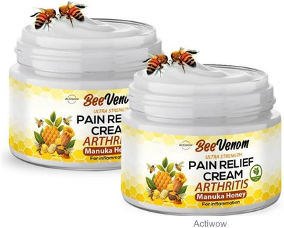 ACTIWOW Bee Venom Honey Pain Relief Feet And Bruises Cream Cream(2 x 50 g)