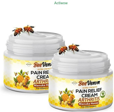 ACTIWOW Bee Venom Honey Pain Relief Knees And Tendon Pain Cream Cream(2 x 50 g)