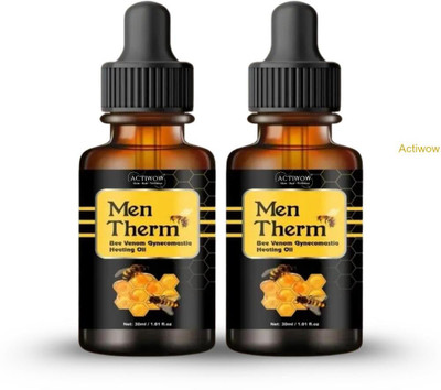 ACTIWOW Men Therm Bee Venom Heating Oil for Full Warmup Coverage Liquid(2 x 15 ml)