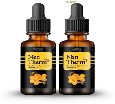 ACTIWOW Men Therm Bee Venom Heating Oil for Joint Recovery & Comfort Liquid(2 x 15 ml)