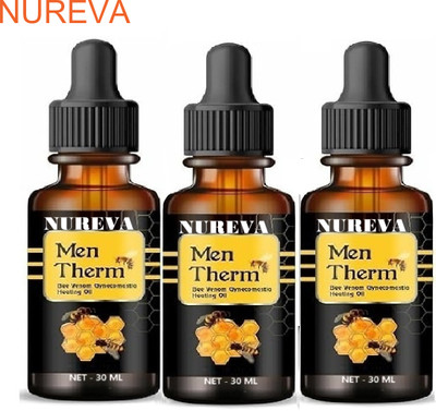 nureva Thermal Bee Oil Gyno Removal Men Pack of 3 Liquid(3 x 30 ml)