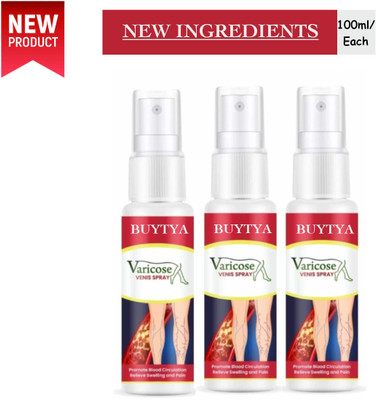 Buy TYA Varicose Vein Oil Spray Pack (100ml x 3) - Relieve Leg Pain & Boost Circulation Liquid(3 x 100 ml)