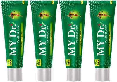 MY Dr. Pain Relief|Back,Knee,Neck,Shoulder,Muscle Pain|Non-Sticky,Fast-Absorb|Ayurvedic Cream(4 x 15 g)