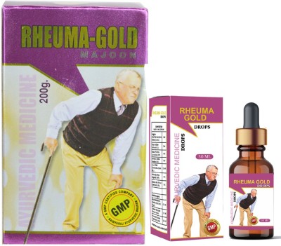 Baidyaraj Ayurvedic Bhavan Rheuma Gold Majon Chyavanprash & Rheuma Gold Drop (200gm) (30 ml ) Pack of 2 Gel(200 g)