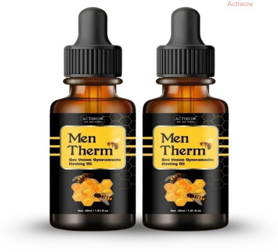 ACTIWOW Men Therm Bee Venom Heating Oil for Shoulder Press Recovery Liquid(2 x 15 ml)