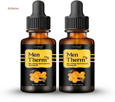 ACTIWOW Men Therm Bee Venom Heating Oil for Warm Relief After Training Liquid(2 x 15 ml)