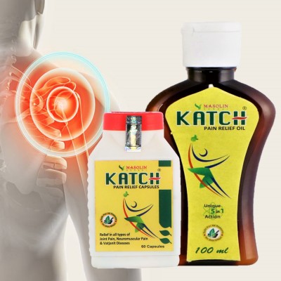 masolin HERBAL KATCH AYURVEDIC JOIN PAIN RELIEF OIL 100 ML AND CAPSULES 60CAP. Liquid(2 Units)