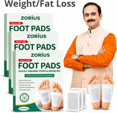 Zorius weight loss foot pads original ayurvedic and herbal Plaster & Patch(10 Patches)