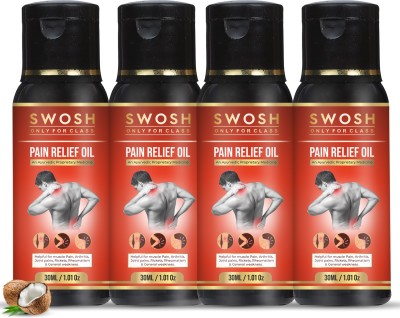 SWOSH Ayurvedic Body Pain Relief Oil 120 ml For Joint Pain & Muscle Reliver Oil Liquid(4 x 30 ml)