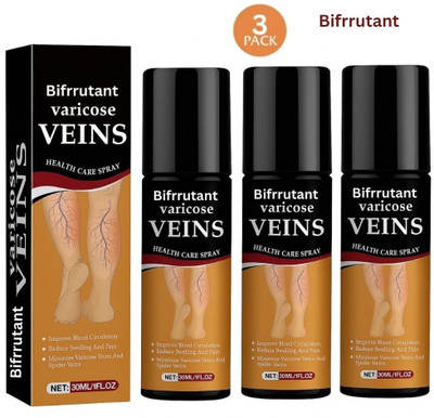 BIFRRUTANT Herbal Oil Formula Varicose Vein Stockings Spray Refreshing Daily Recovery Liquid(3 x 50 ml)