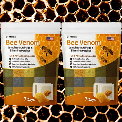 DR MARTIN bee venom detox foot patches lymphatic drainage slimming bee venom pads Plaster & Patch(2 x 100 g)