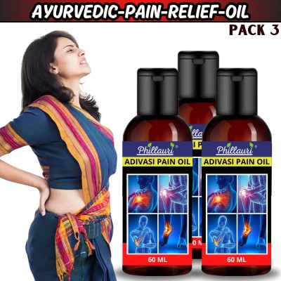 Phillauri Adivasi Pain Relief Massage Oil For Joint Pain| Men & Women | Liquid(3 x 60 ml)