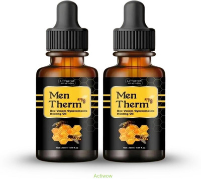 ACTIWOW Men Therm Bee Venom Heating Oil for Strongman Recovery Days Liquid(2 x 15 ml)