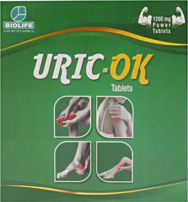 Bio Skylife Uric OK Tablets: Balance Uric Acid, Ease Joint Discomfort Tablets(2 x 100 Units)