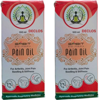 DECLOS body pain relief oil for joint and muscles all skin type Liquid(2 x 100 ml)