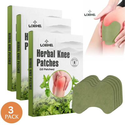 LORSHEL Herbal knee pain relief patch to soothe pain after long activity Plaster & Patch(3 x 100 g)