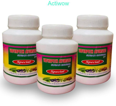 ACTIWOW Vidyapith Sugar Powder for Encouraging Balanced Blood Glucose Pack of 3 K02 Powder(3 x 100 g)