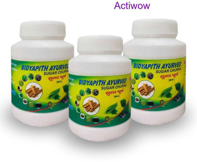 ACTIWOW Bidyapith Sugar Powder for Managing Type 2 Diabetes Pack of 3 D03 Powder(3 x 100 g)