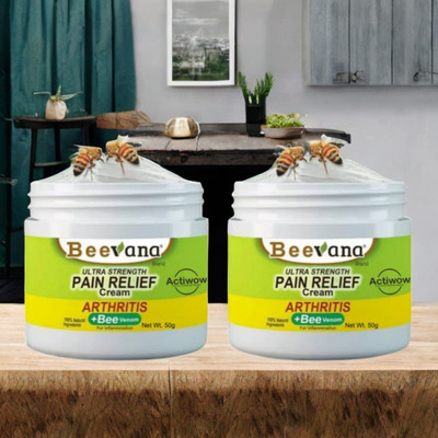 Bee Venom Natural Pain Relief for Stiff Muscles Pack of 2 Cream(2 x 50 g)