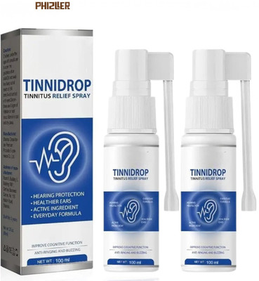 PHIZLLER Tinnitus Ear Care Solution with Herbal Extracts and Natural Oils Spray(2 x 50 ml)