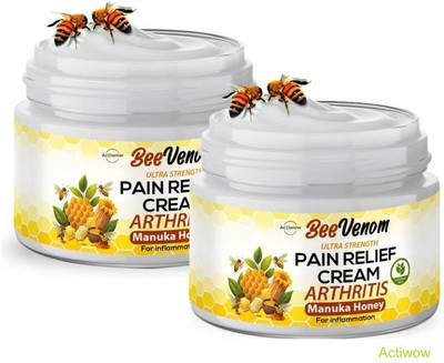 ACTIWOW Bee Venom Honey Pain Relief Knees And Neck Cream Cream(2 x 50 g)