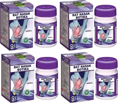 BAT NASAK BOTIKA TABLET FOR JOINT PAIN,RHEUMATOID ARTHRITIS,SCIATICA,MUSCLE PAIN RELIEF PACK OF 4 Tablets(4 x 60 Units)