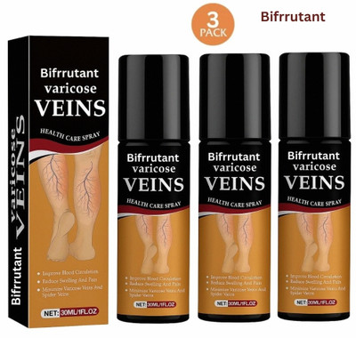 BIFRRUTANT Varicose Vein Stockings Spray Herbal Oil Formula Comfort Leg Care Liquid(3 x 50 ml)