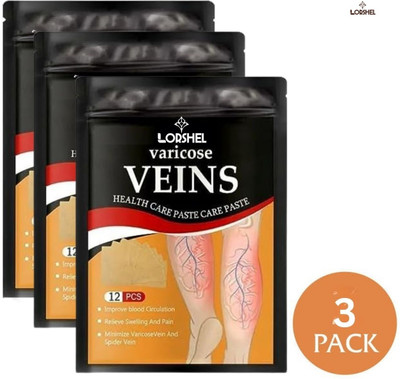 LORSHEL varicose veins patch restoring mobility with herbal spray varicose veins care Plaster & Patch(3 x 12 Patches)
