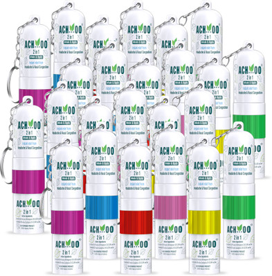 ACH...OO ACHOO 2 In 1 Inhaler and Roll On Relief from Cold, Cough & Nasal Congestion Inhaler(24 x 1 Units)