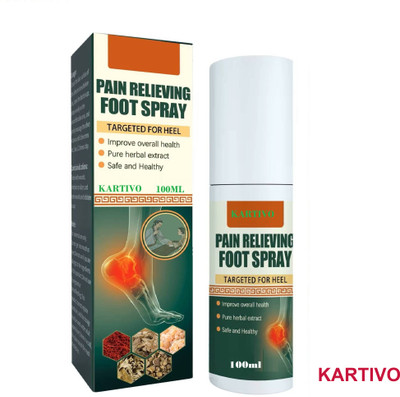 KARTIVO Foot Cooling Spray – Pain Relief & Relaxation Formula Liquid(100 ml)