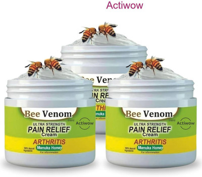 ACTIWOW Bee Venom Pain Relief Cream for Soothing Knee Pain and Swelling Pack of 3 Cream(3 x 50 g)