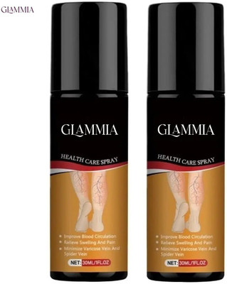 GLAMMIA Vericose Vein Spray | For Light And Pain-free Ankles Spray(2 x 30 ml)