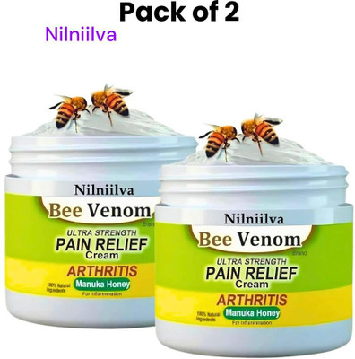 NILNIILVA Bee Venom Cream for Sore Muscles and Joints Pack of 2 Cream(50 g)