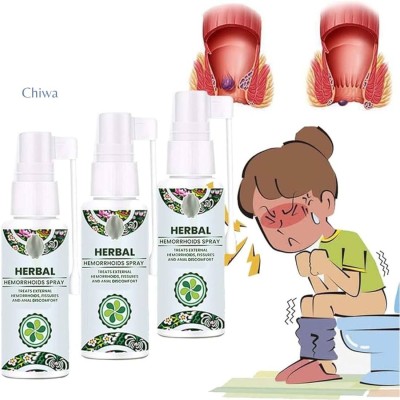 CHIWA Natural herbal hemorrhoids spray eelhoe herbal piles hemorrhoids relief spray Spray(3 x 50 ml)