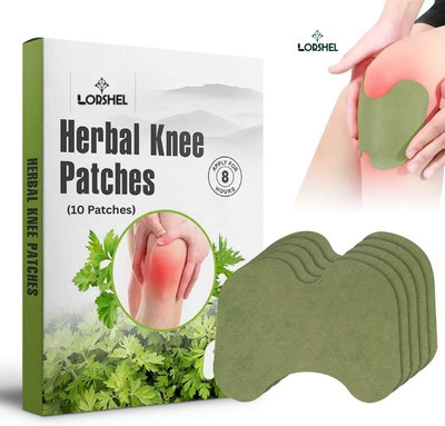 LORSHEL Herbal knee pain relief patches reduce cold joint stiffness Plaster & Patch(10 Patches)