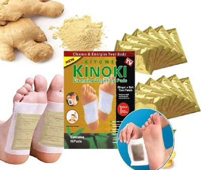 Pink Square Golden Kinoki Foot Patch to Detox| Toxins Stress Relief| Unwanted Toxins Plaster & Patch(10 Patches)